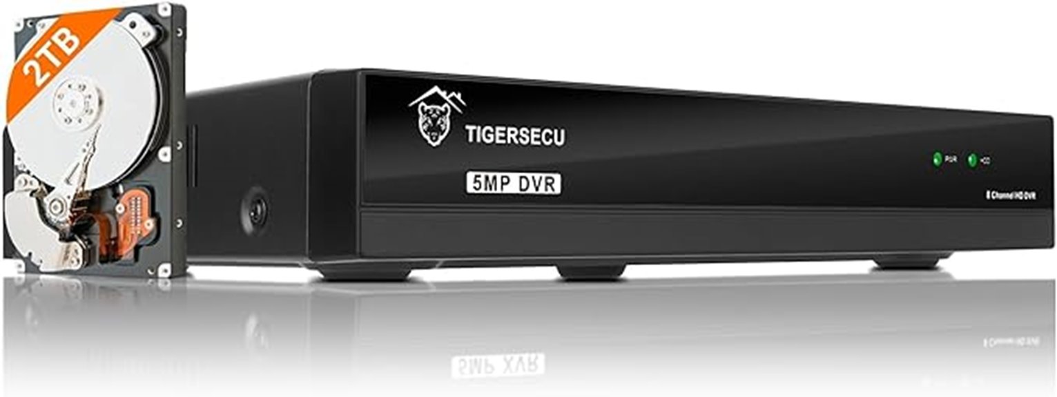 tigersecu 5mp 8 channel
