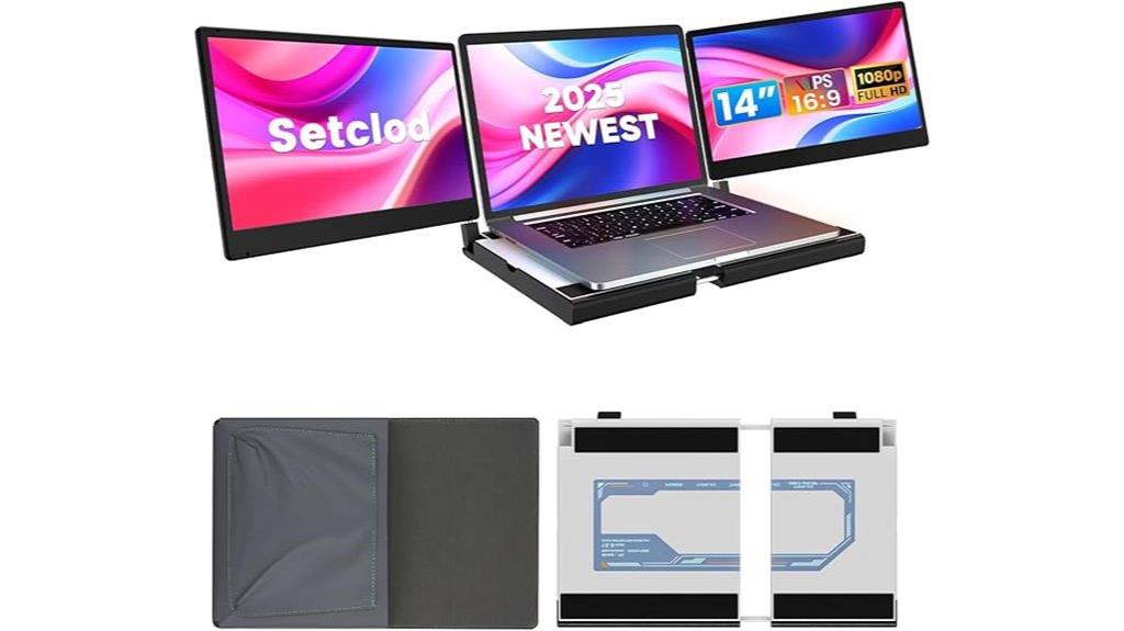 triple 14 inch fhd monitor