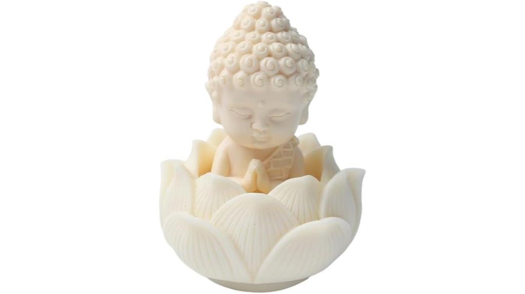 twin serene buddha figurines