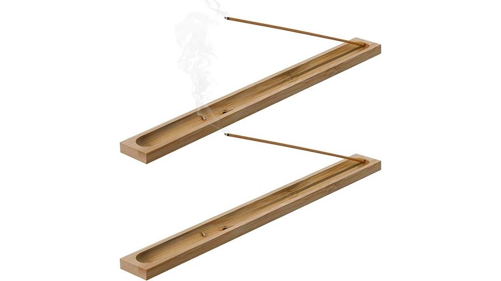 two bamboo incense holders