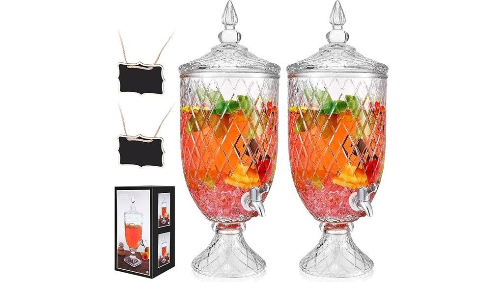 two dispensers 1 3 gallons