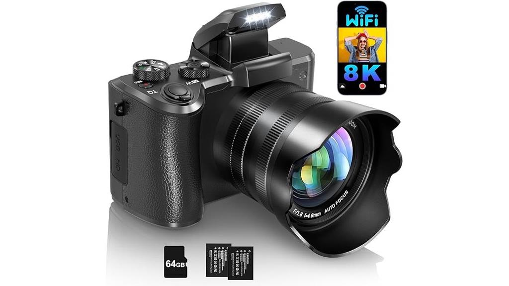 ultra high resolution vlogging camera