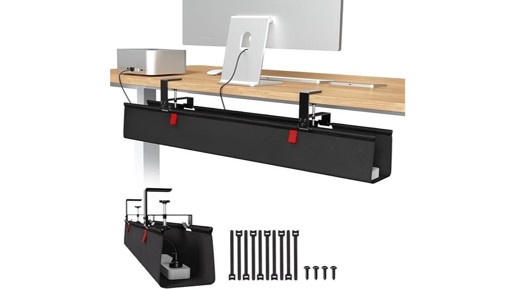 under desk cable tray