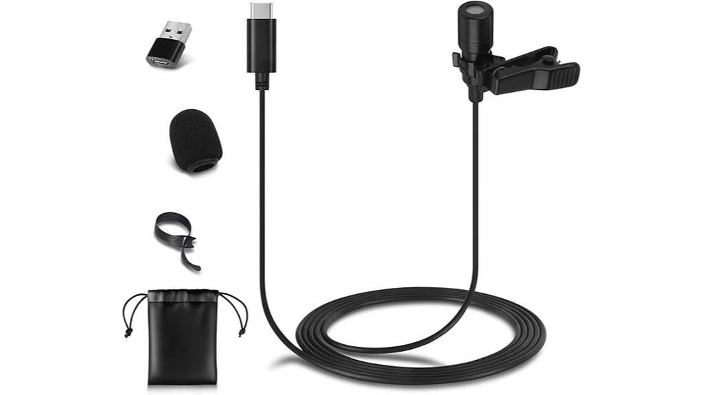 universal usb c lavalier microphone