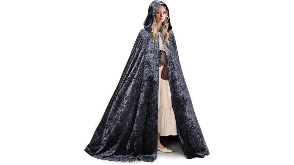 velvet hooded cloak