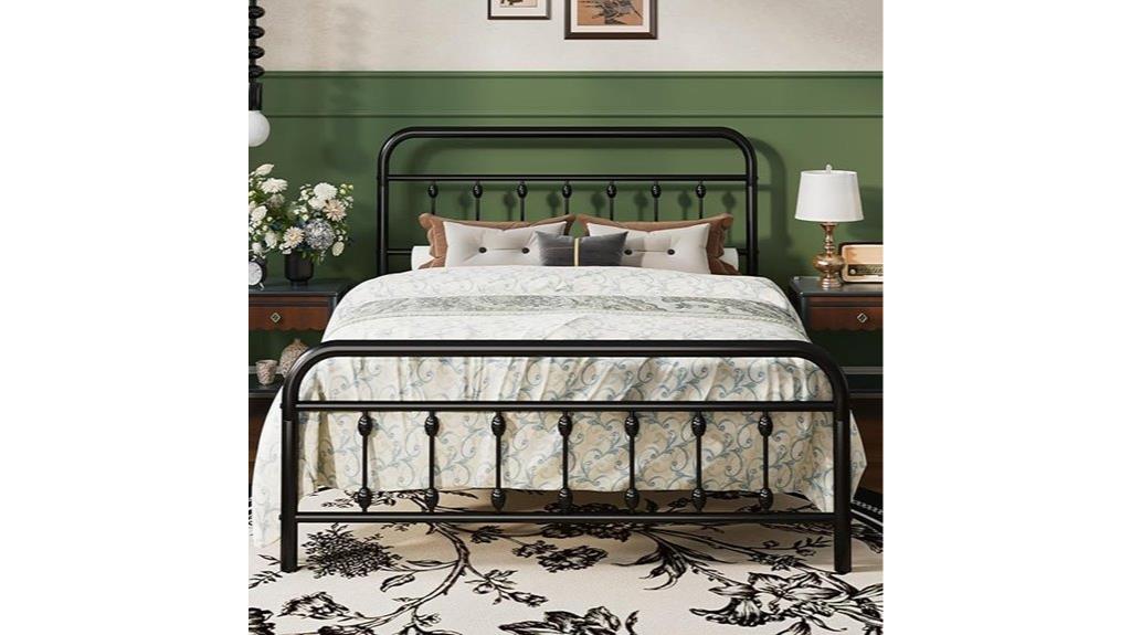 victorian iron queen bed