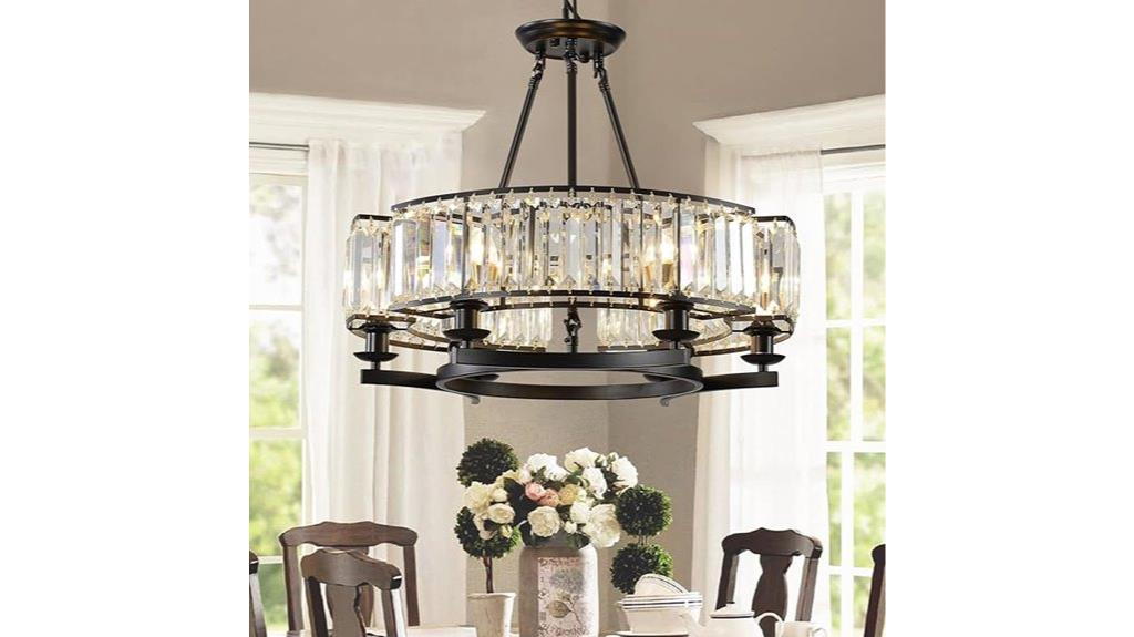 vintage black crystal chandelier