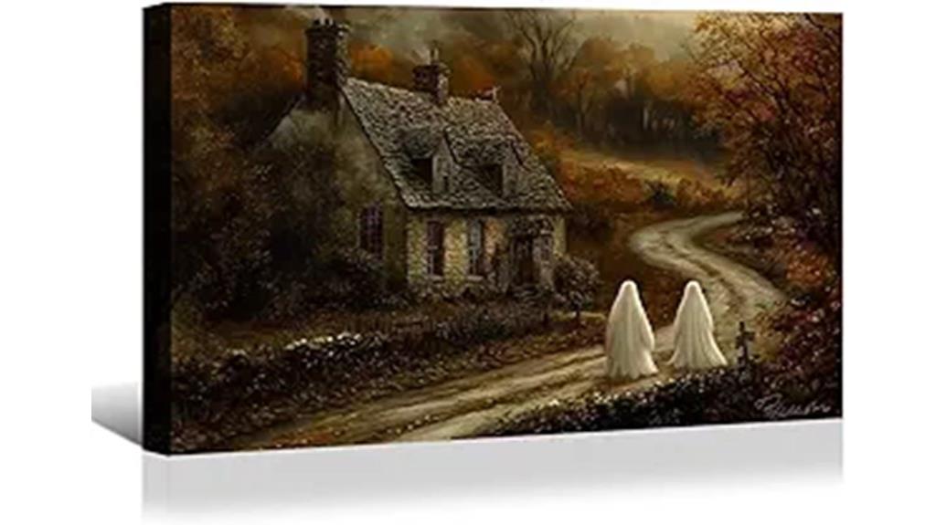 vintage halloween canvas art
