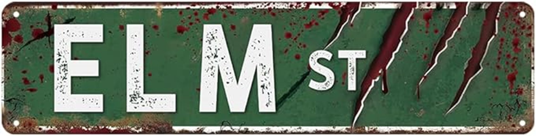 vintage horror metal sign