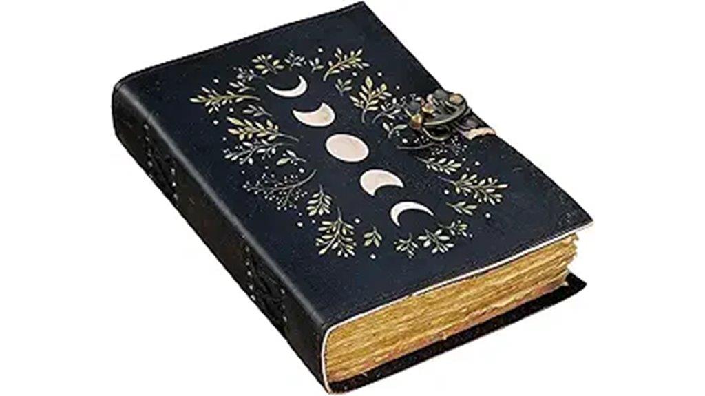 vintage leather wiccan journal