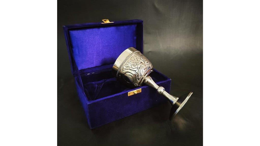 vintage silver goblet