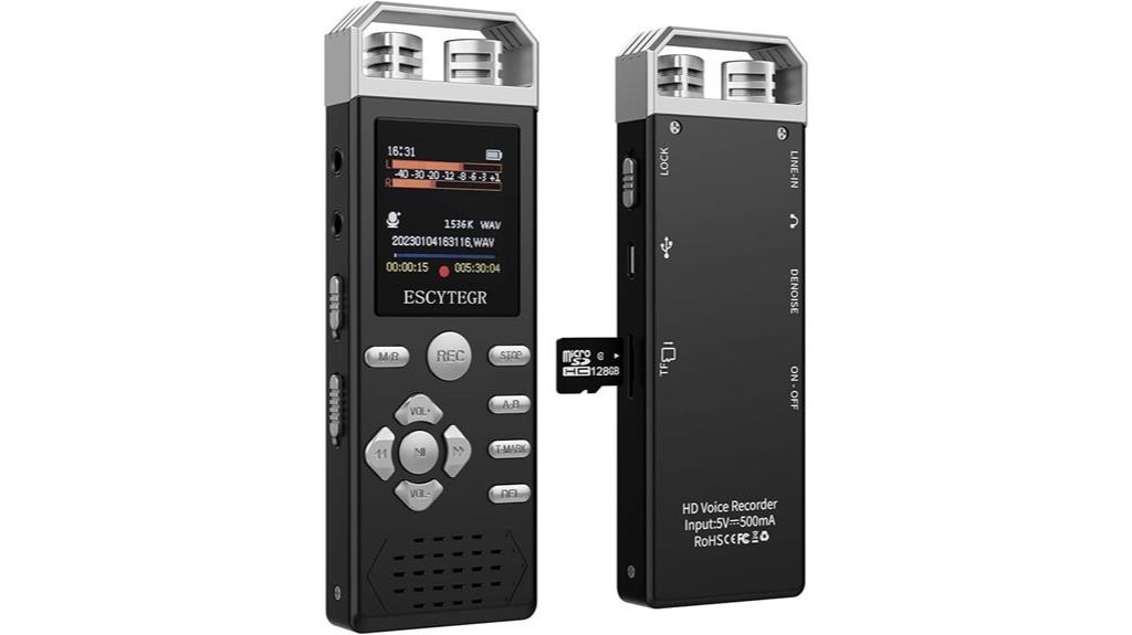 voice recorder with security