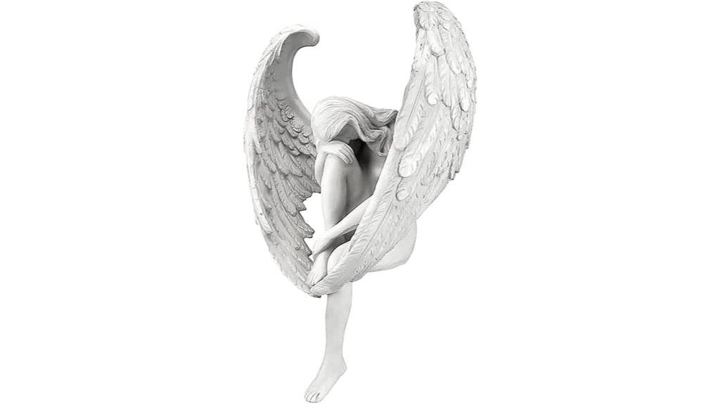 white resin angel figurine