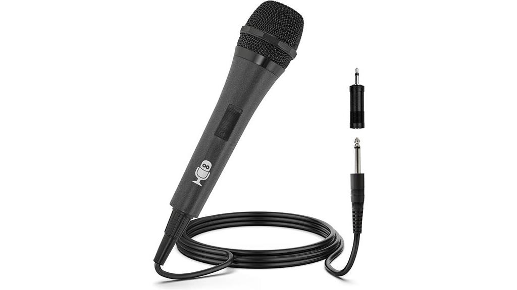 wired karaoke microphone black