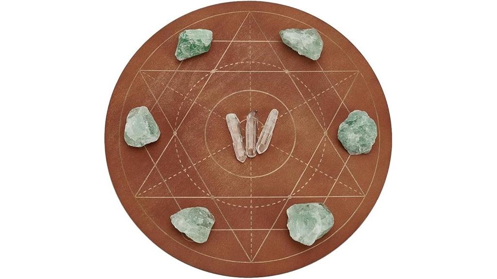 wooden crystal grid board