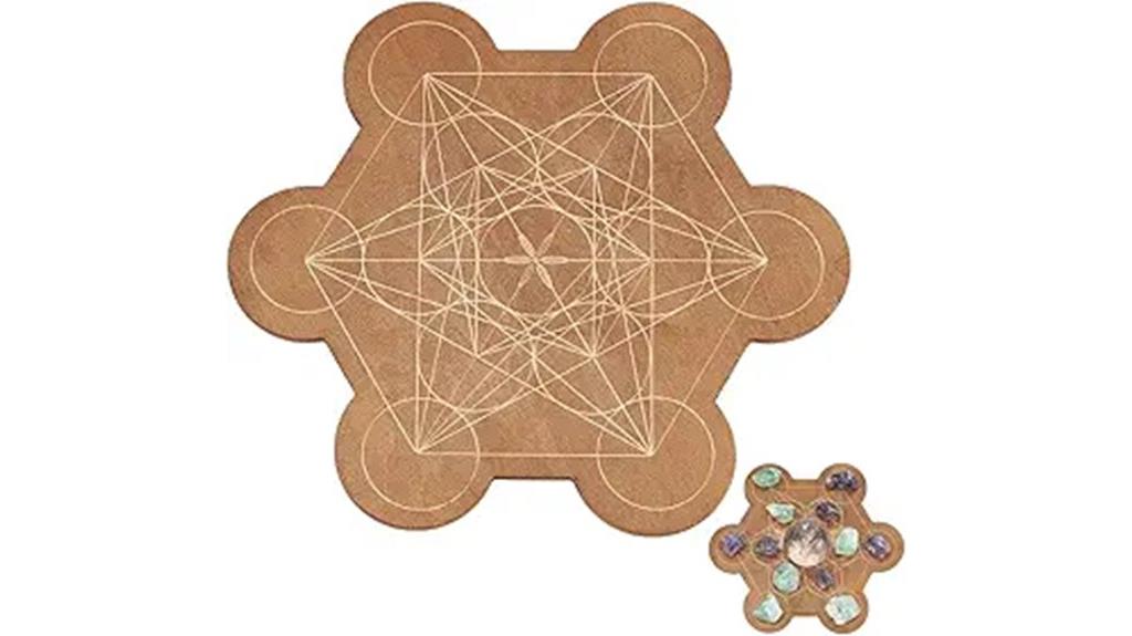 wooden crystal grid board