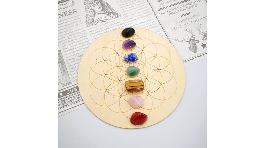 wooden crystal grid cube