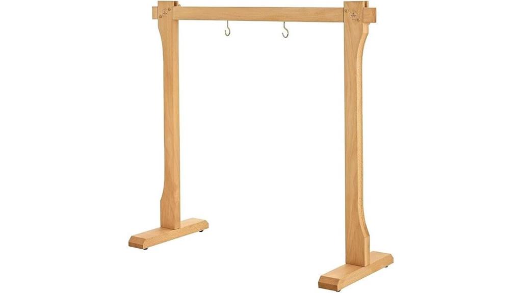 wooden gong stand