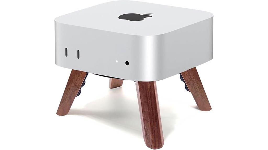 wooden mac mini stand