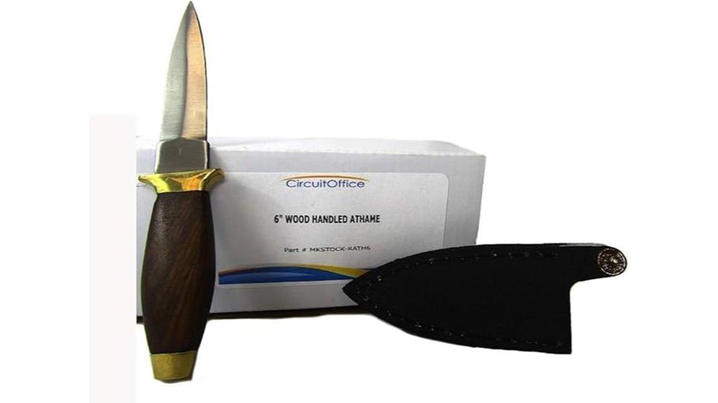 wooden ritual athame knife