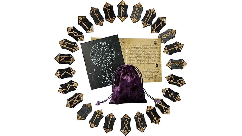 wooden viking rune set