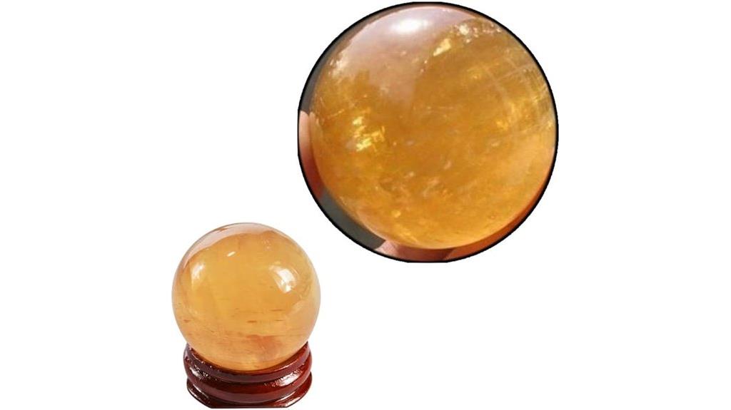 yellow citrine crystal sphere