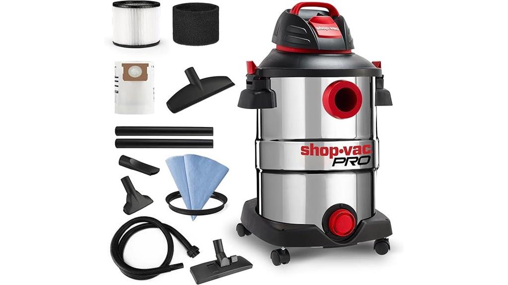 12 gallon stainless steel vacuum