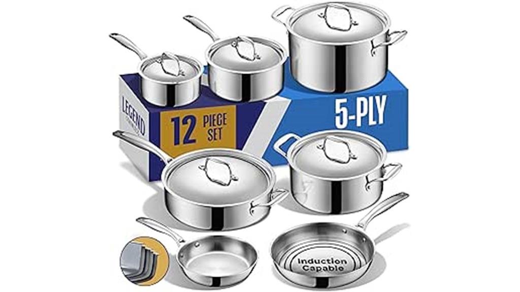 12 piece stainless steel cookware