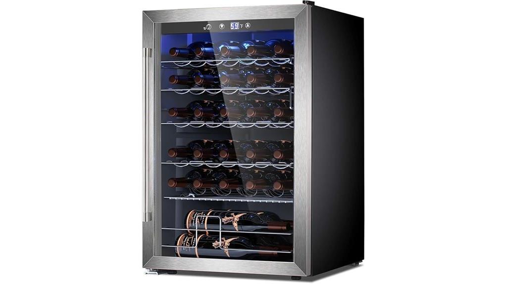 37 bottle glass door cooler