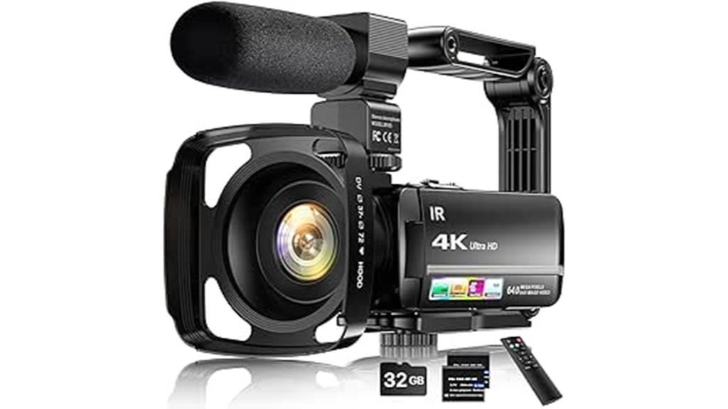 4k camcorder with 64mp