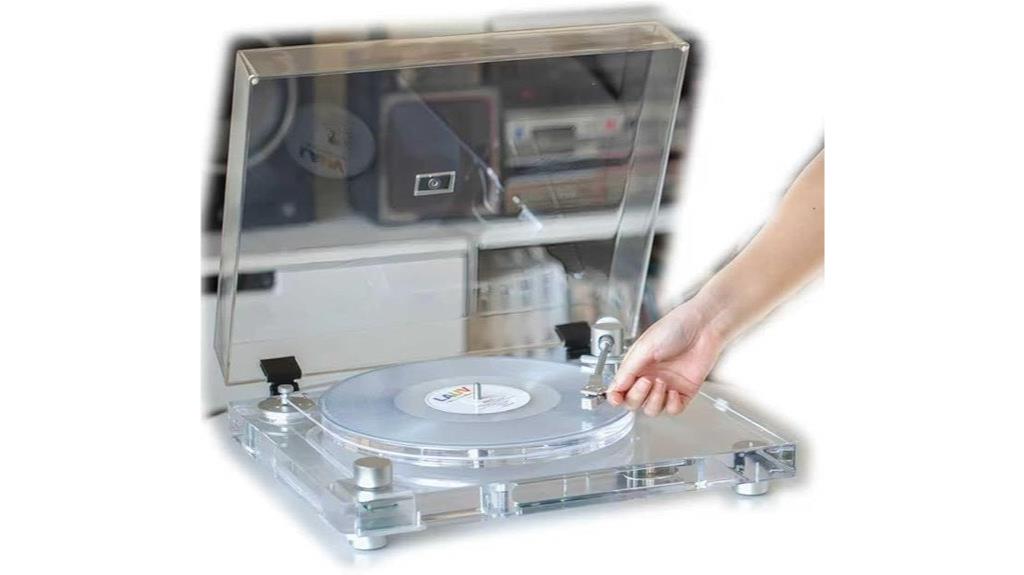 acrylic bluetooth tonearm turntable