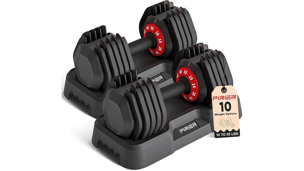 adjustable 55lb dumbbell handles