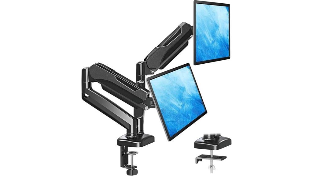 adjustable dual monitor mount