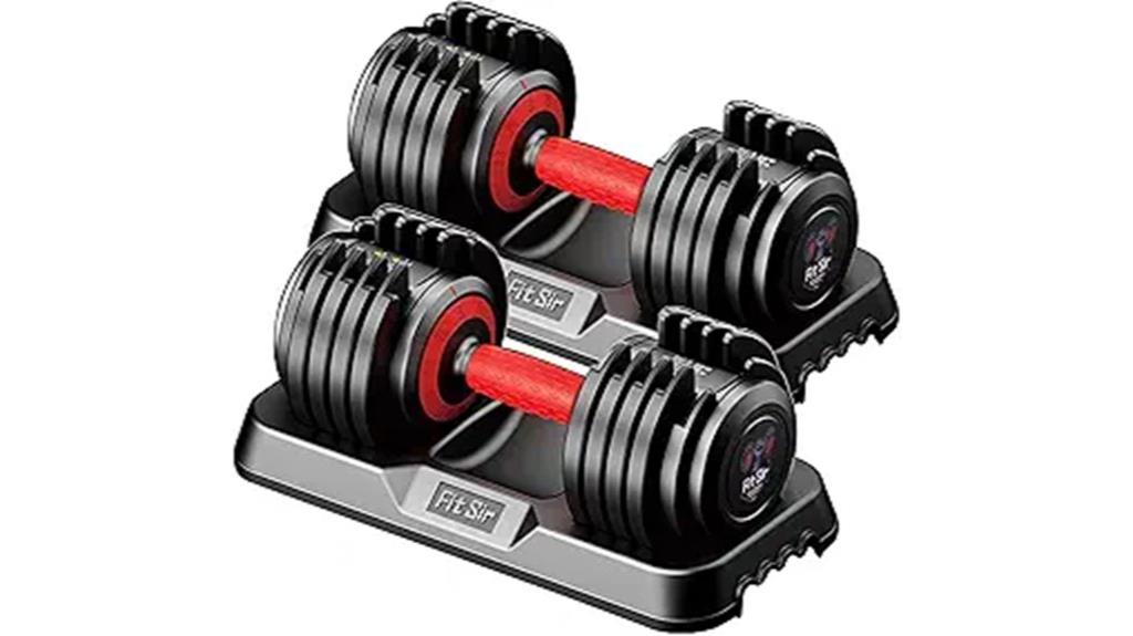 adjustable dumbbell set