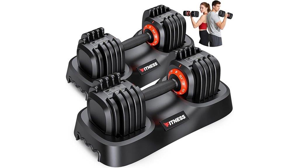 adjustable dumbbell set