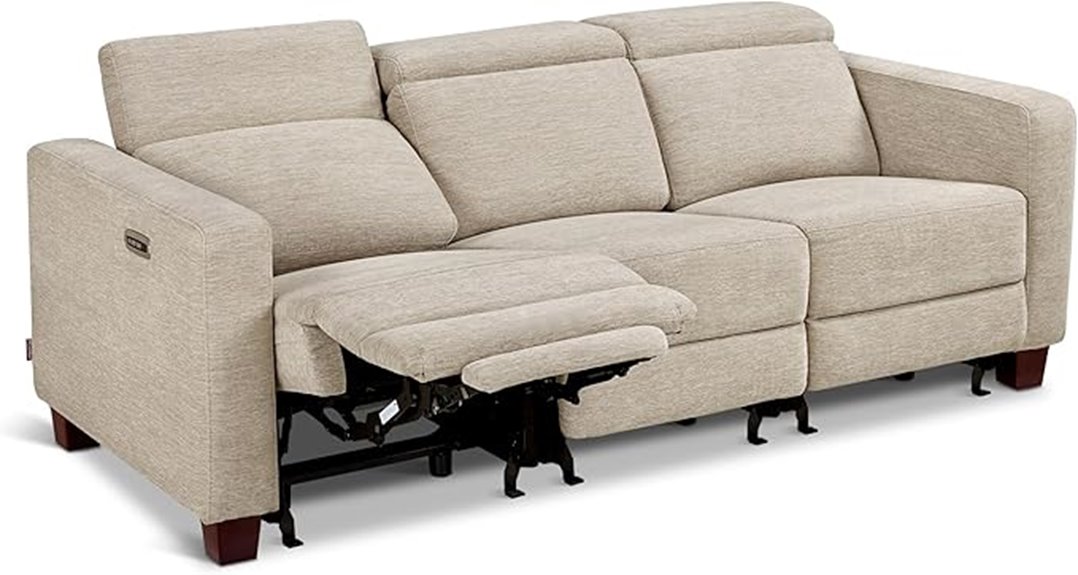 adjustable power recliner sofa