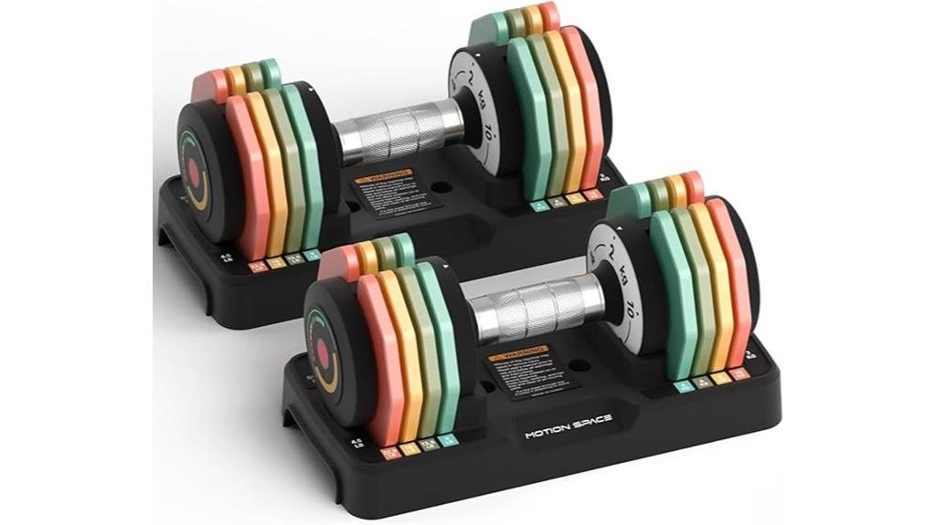 adjustable weight dumbbell set