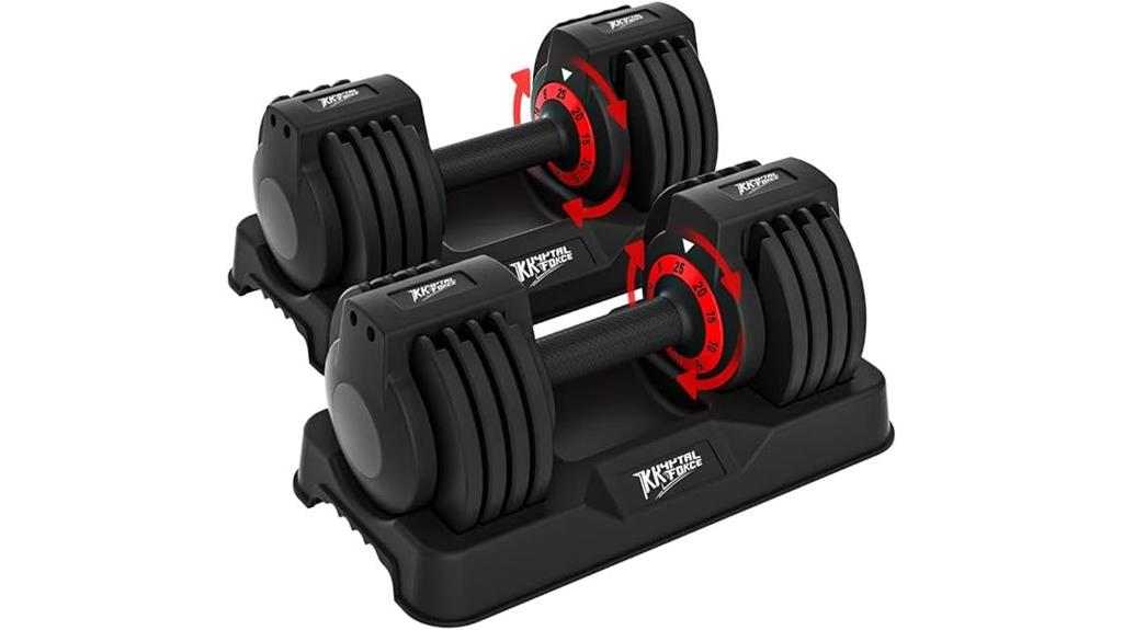 adjustable weight dumbbell set