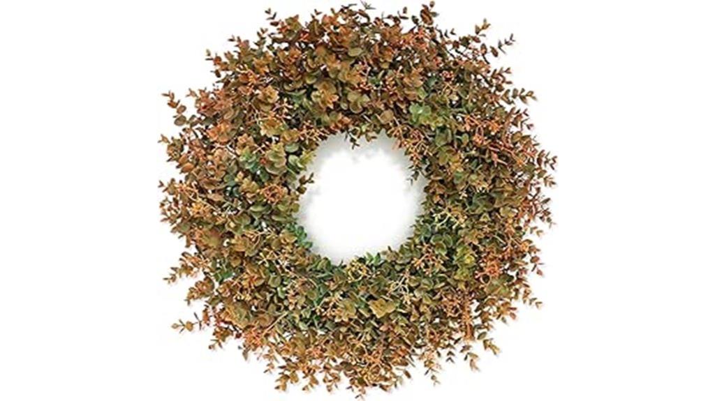 autumn eucalyptus orange wreath