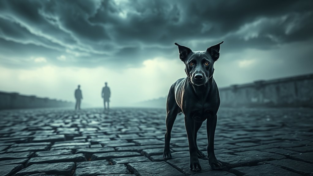 black dogs symbolize warnings