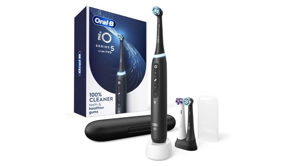 black rechargeable electric toothbrush