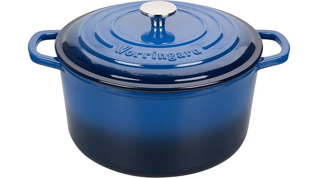blue 4 5 quart dutch oven
