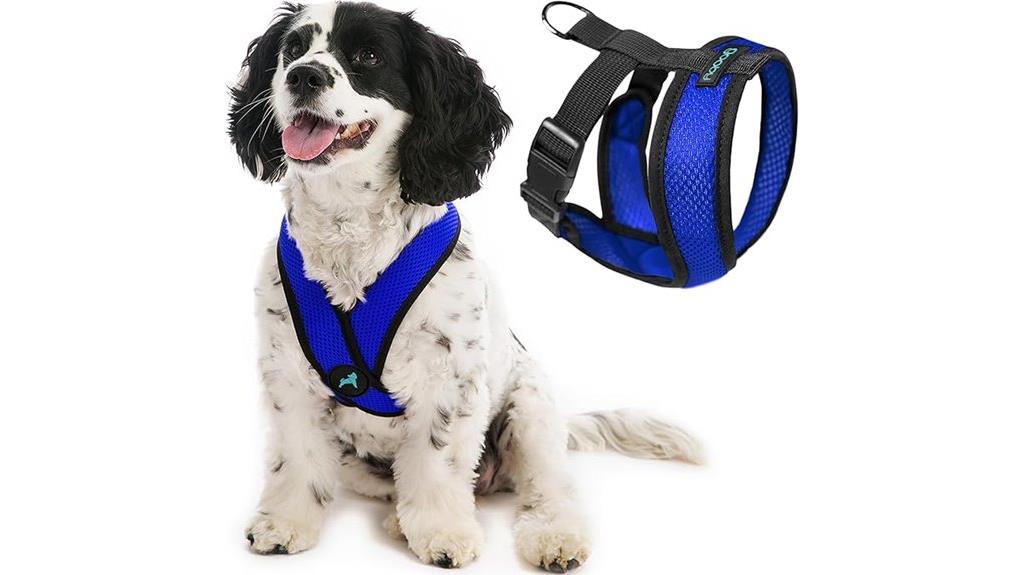 blue large dog harness