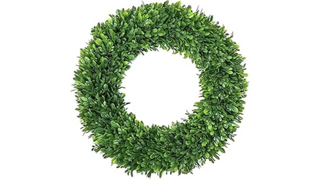 boxwood front door wreath