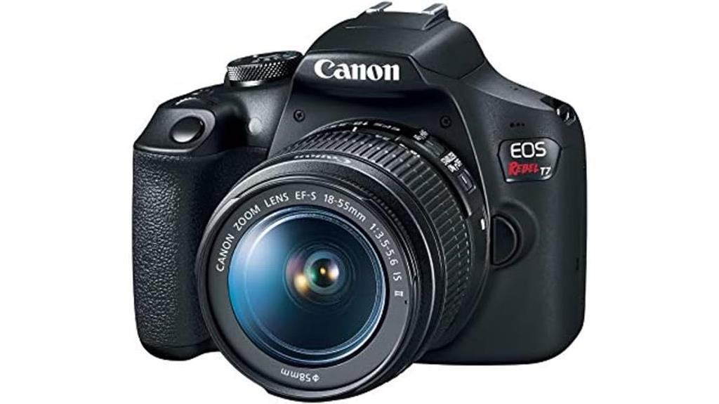 canon t7 dslr with 18 55mm lens