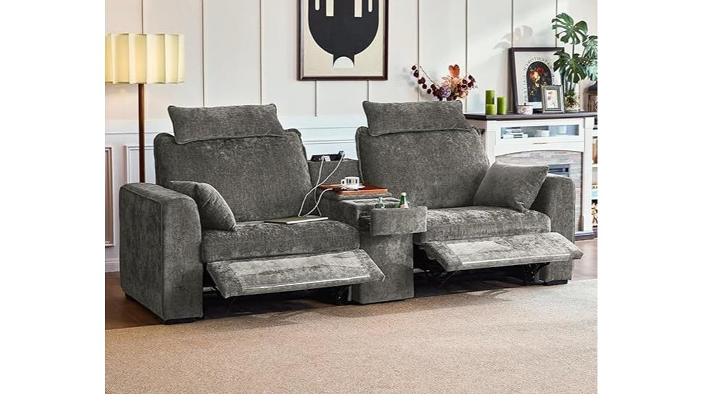 comfortable loveseat with power