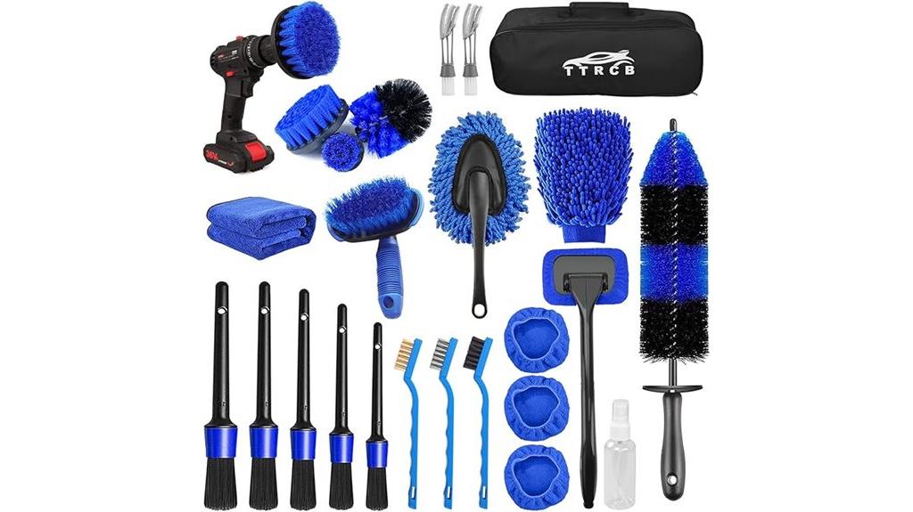 complete car detailing brush set