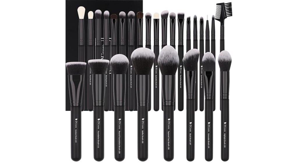 comprehensive 27 piece makeup brush set