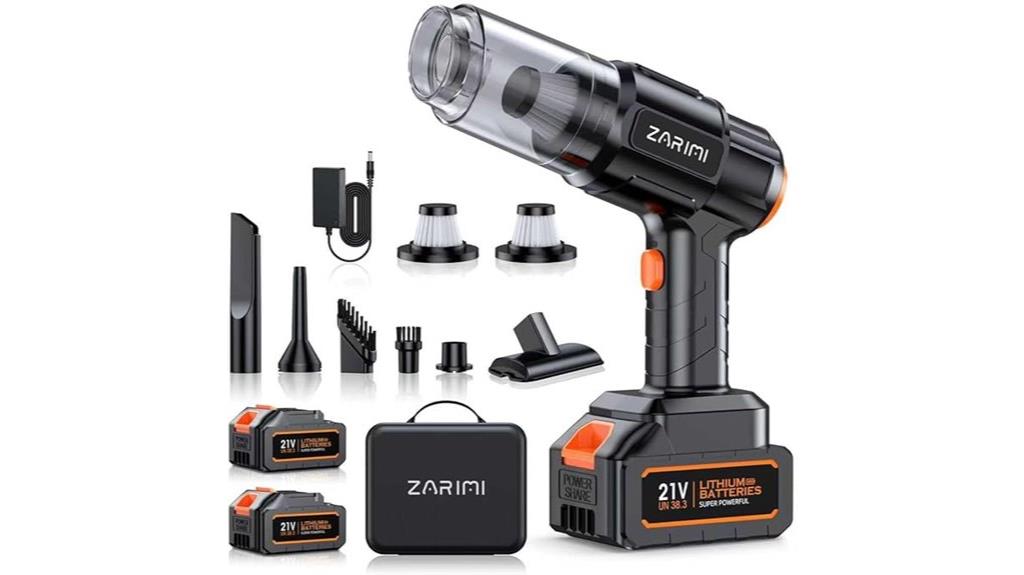 cordless handheld vacuum power