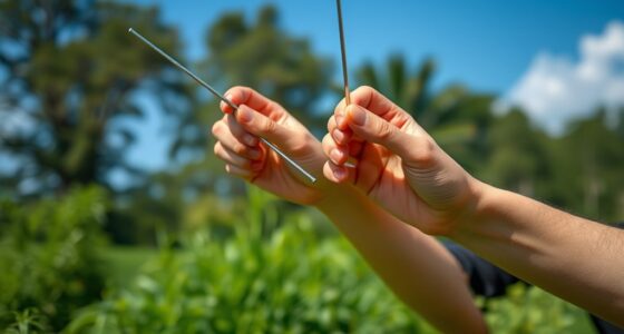 critical dowsing rod technique